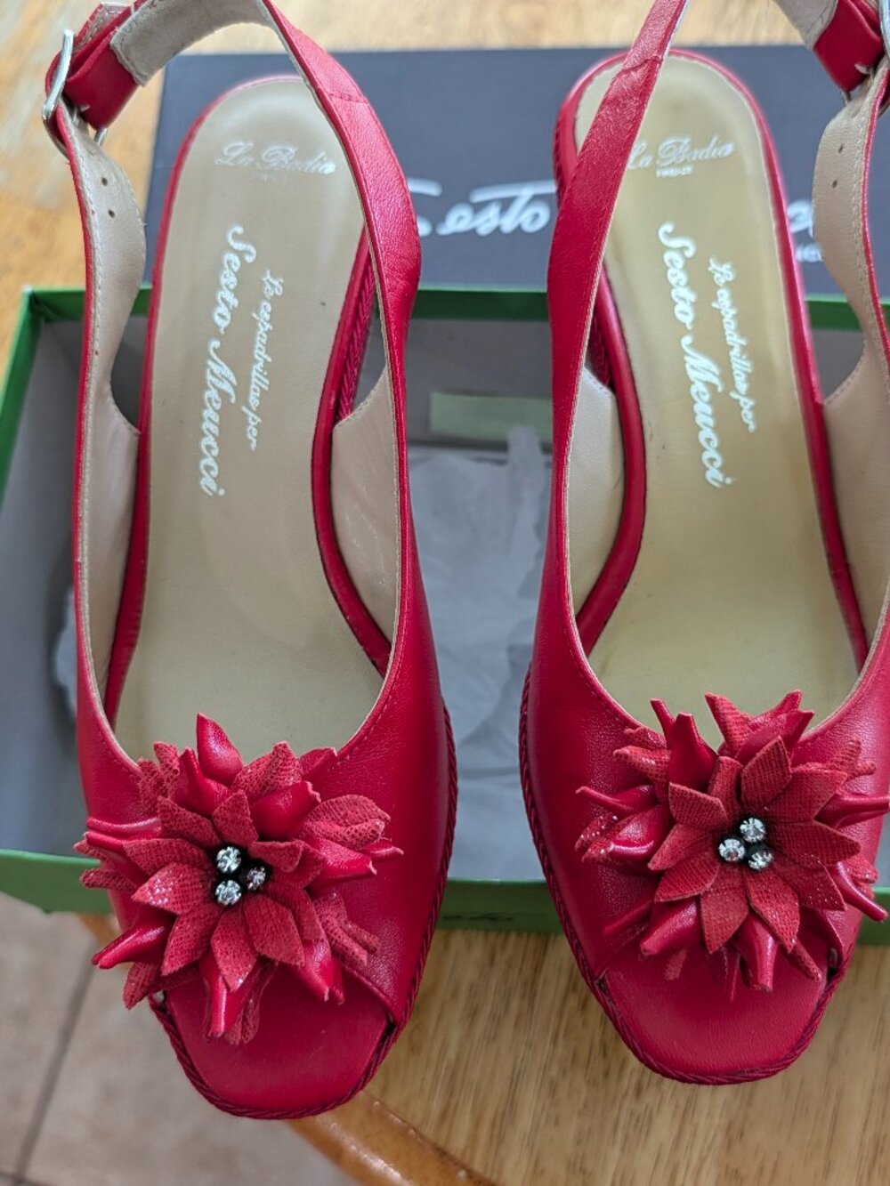 Sesto Meucci red sandals sz 8 New